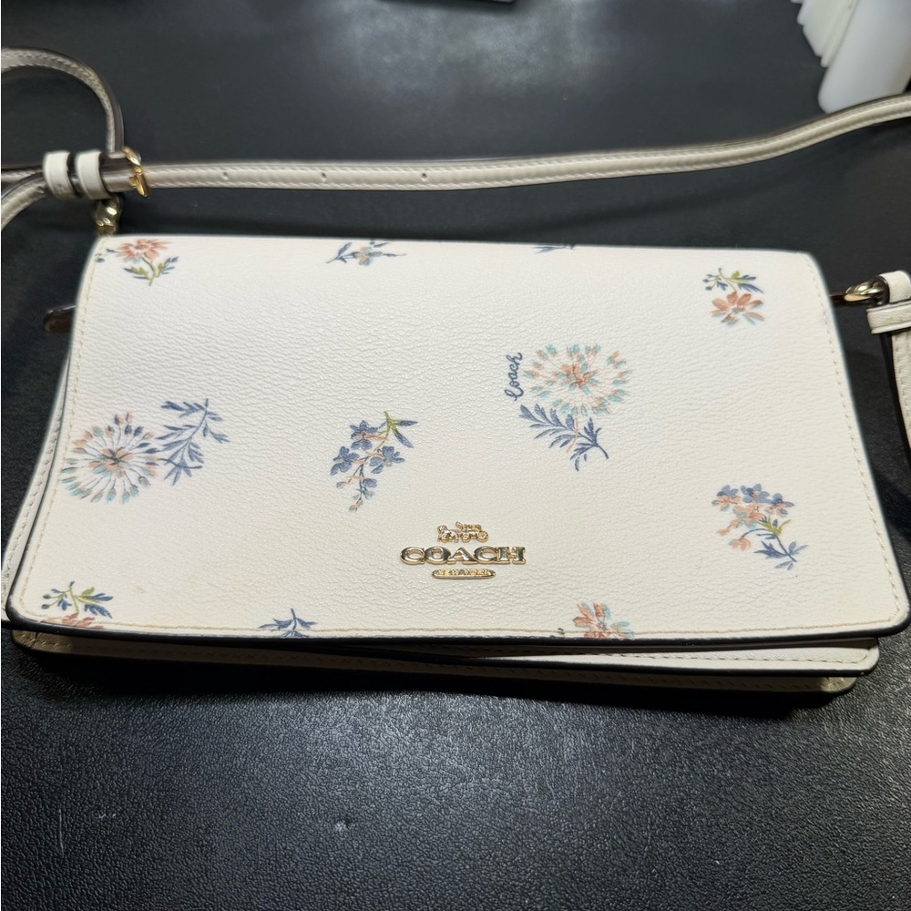 Coach White Floral Crossbody Bag